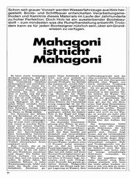 Holz-Mahagoni ist nicht Mahagoni