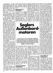 Außenbordmotoren für Segler