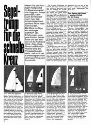 Segeltrimm für die schnelle Kreuz