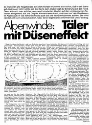 Alpenwinde: Täler mit Düseneffekt