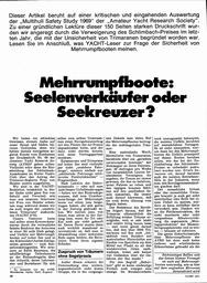 Mehrrumpfboote: Seelenverkäufer oder Seekreuzer?