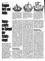 Segelschiffe zur Hansezeit