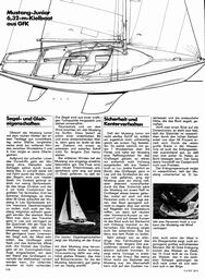 Mustang Junior,  6,32m Kielboot, Yacht-Test
