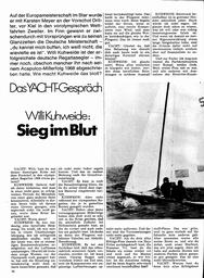 Yacht-Gespräch mit Willi Kuhweide: Sieg im Blut