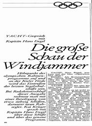 Yacht-Gespräch mit Kapitän Hans Engel über die Windjammer-Schau