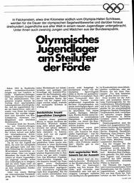 Olympisches Jugendlager - einst und jetzt