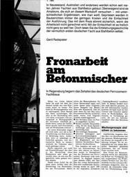 Zementyacht im Eigenbau 1.Teil