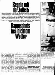 Segeln nit der Jolle - 5. Vorm Wind bei leichtem Wetter