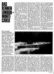 Motorboot-Rennen London - Monte Carlo
