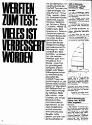 Test-Yachten 1972 - Werftkommentar