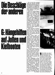 Beschläge der anderen - 6. Hängehilfen auf Jollen und Kielbooten