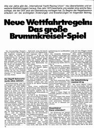 Neue Wettfahrtregeln