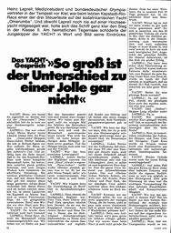Yacht-Gespräch mit Heinz Laprell
