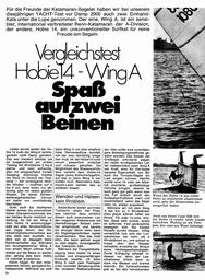 Hobie 14 Vergleichs-Test mit Wing-A-Cat