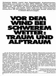 Vor dem Wind bei schwerem Wetter