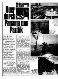 Kammlers Weltumsegelung - 3. Quer durch Panama zum Pazifik