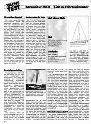 Baroudeur MK II,  7,20m Fahrtenkreuzer, Yacht-Test