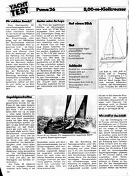 Puma 26,  8m Kielkreuzer, Yacht-Test