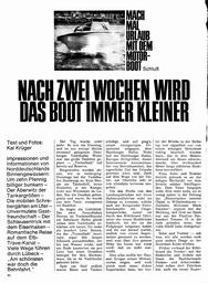 Urlaub mit dem Motorboot - 6.Nach zwei Wochen wird das Boot immer kleiner