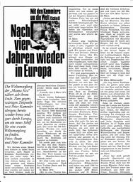 Kammlers Weltumseglung - 12.Nach vier Jahren wieder Europa