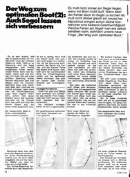 Weg zum optimalen Boot - 2.Verbesserung der Segel