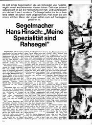 Segelmacher Hans Hinsch