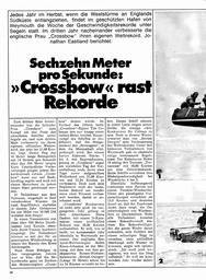 Geschwindigkeitsrekorde der "Crossbow"