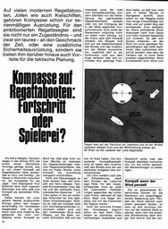 Kompasse auf Regattabooten