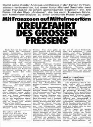 Kreuzfahrt des großen Fressens