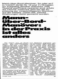 Mann-über-Bord-Manöver: In der Praxis ist alles anders