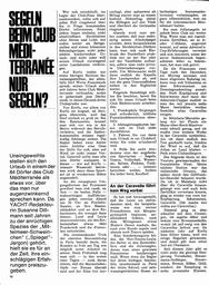 Segeln beim Club Mèditerranèe