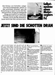 Selbstbau eines Motorseglers - Jetzt sind die Schotten dran -4-
