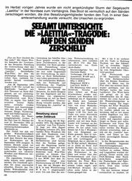 Seeamt untersuchte die "Laetitia"-Tragödie