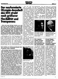Olympia-Ausschuß des DSV - neu formiert