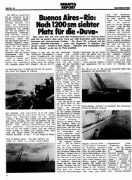 "Duva" - 7.Platz bei Buenos Aires - Rio - Race