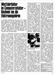 Wettfahrtleiter im Computer-Zeitalter
