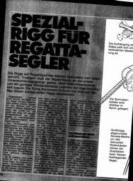 Spezialrigg für Regatta-Yachten