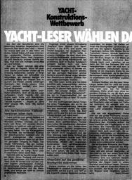 Konstruktionswettbewerb - Leser wählen das ideale Fahrtenschiff