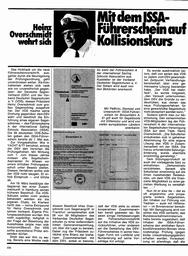 Overschmidt, Heinz: Mit dem ISSA-Führerschein auf Kollisionskurs