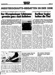 Olympische Klassen - DDR-Meistershaft vor Warnemünde