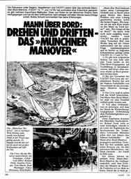 Mann über Bord - Drehen und Driften