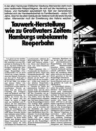 Tauwerk-Herstellung