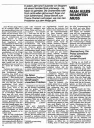 Chartern - ein Vergnügen mit Risiko?