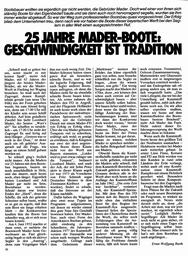 Mader-Boote - 25 Jahre