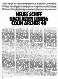 Colin Archer 40 - neues Schiff nach alten Linien