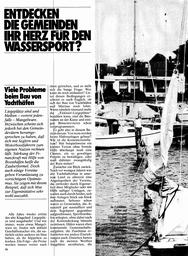 Yachthafenbau - Entdecken die Gemeinden ihr Herz für den Wassersport?