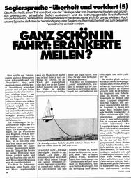 Seglersprache - überholt und verklart (5)    Erankerte Meilen?