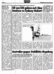 Sydney-Hobart: Analyse