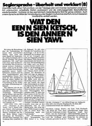 Seglersprache - überholt und verklart (8)         Ketsch und Yawl