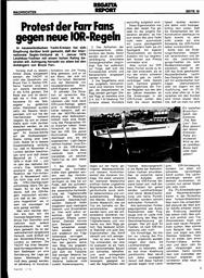IOR-Regeln - Protest der Farr-Fans gegen neue